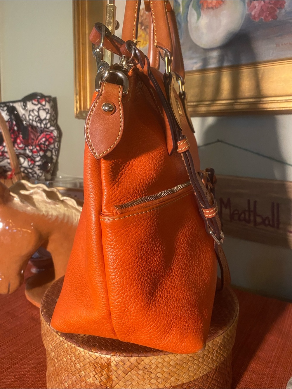 Dooney & Bourke Dillen Double Pocket Satchel Crossbody Shoulder Handbag - Picture 5 of 15